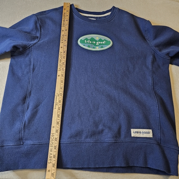 Life Is Good | Mountainside Oval Simply True Fleece Pullover Crewneck Sweatshirt - Picture 7 of 9